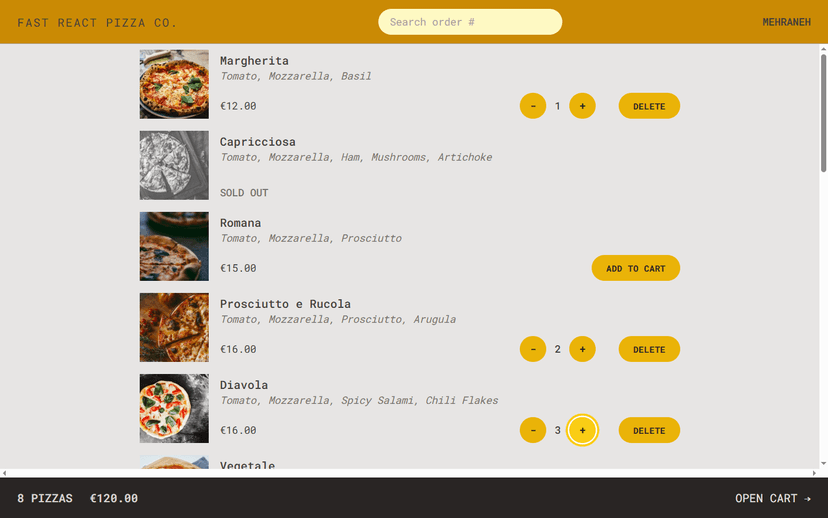 Fast React Pizza